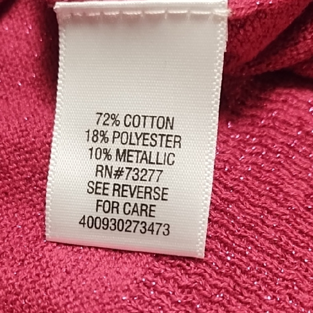 Elle Women's Rich Pink Crew Neck Sweater - Picture 3 of 7